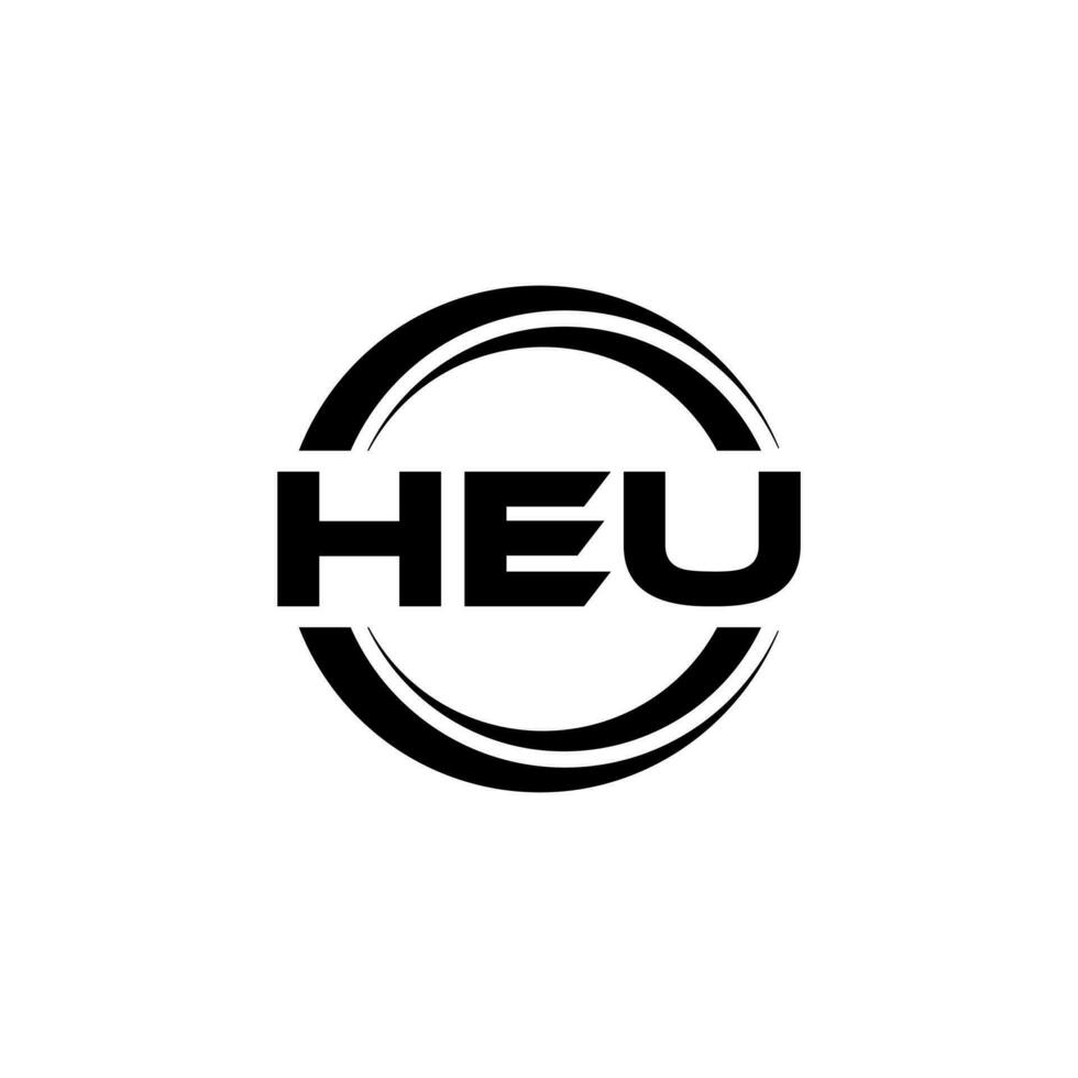 HEU Logo Design, Inspiration for a Unique Identity. Modern Elegance and Creative Design. Watermark Your Success with the Striking this Logo. vector