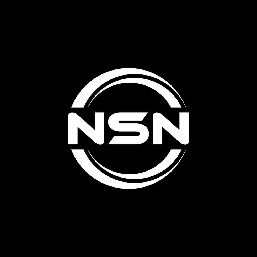 NSN Logo Design, Inspiration for a Unique Identity. Modern Elegance and Creative Design. Watermark Your Success with the Striking this Logo. vector