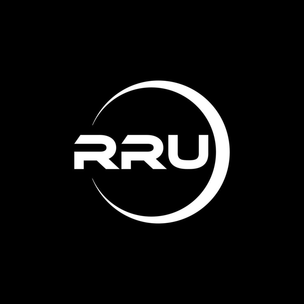 diseño de logotipo de letra rru en ilustración. logotipo vectorial, diseños de caligrafía para logotipo, afiche, invitación, etc. vector