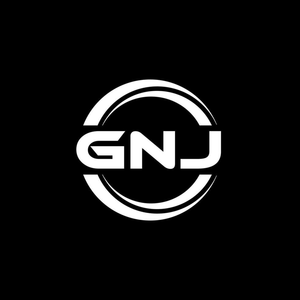 GNJ Logo Design, Inspiration for a Unique Identity. Modern Elegance and Creative Design. Watermark Your Success with the Striking this Logo. vector