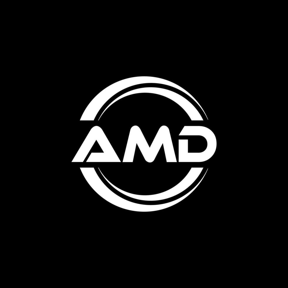 amd logo diseño, inspiración para un único identidad. moderno elegancia y creativo diseño. filigrana tu éxito con el sorprendentes esta logo. vector