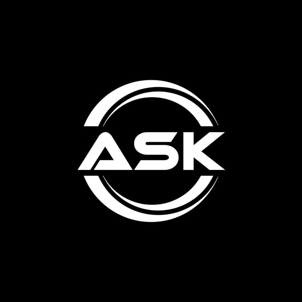 ASK Logo Design, Inspiration for a Unique Identity. Modern Elegance and Creative Design. Watermark Your Success with the Striking this Logo. vector