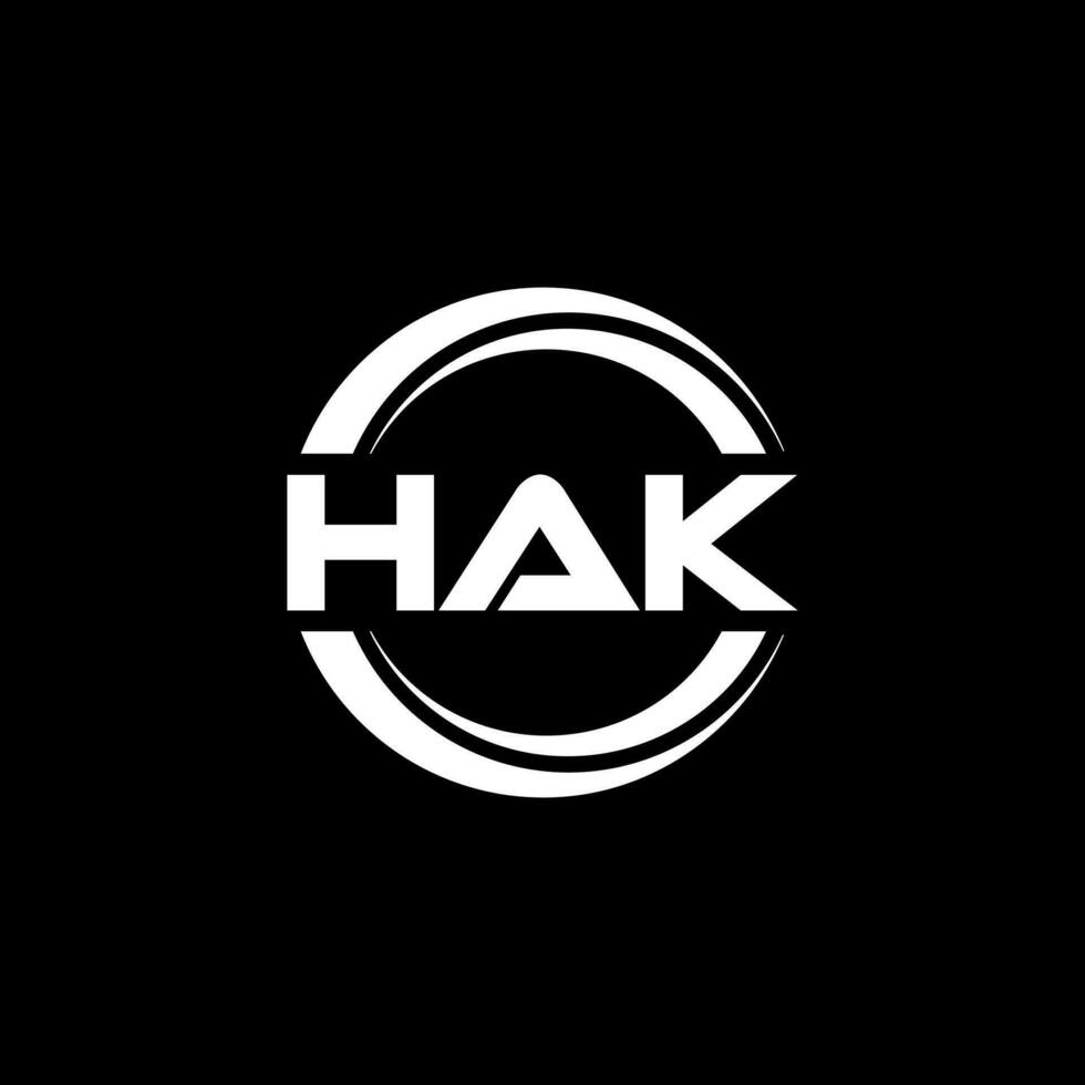 HAK Logo Design, Inspiration for a Unique Identity. Modern Elegance and Creative Design. Watermark Your Success with the Striking this Logo. vector