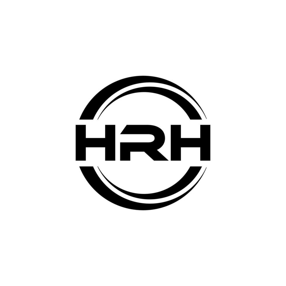 HRH Logo Design, Inspiration for a Unique Identity. Modern Elegance and Creative Design. Watermark Your Success with the Striking this Logo. vector