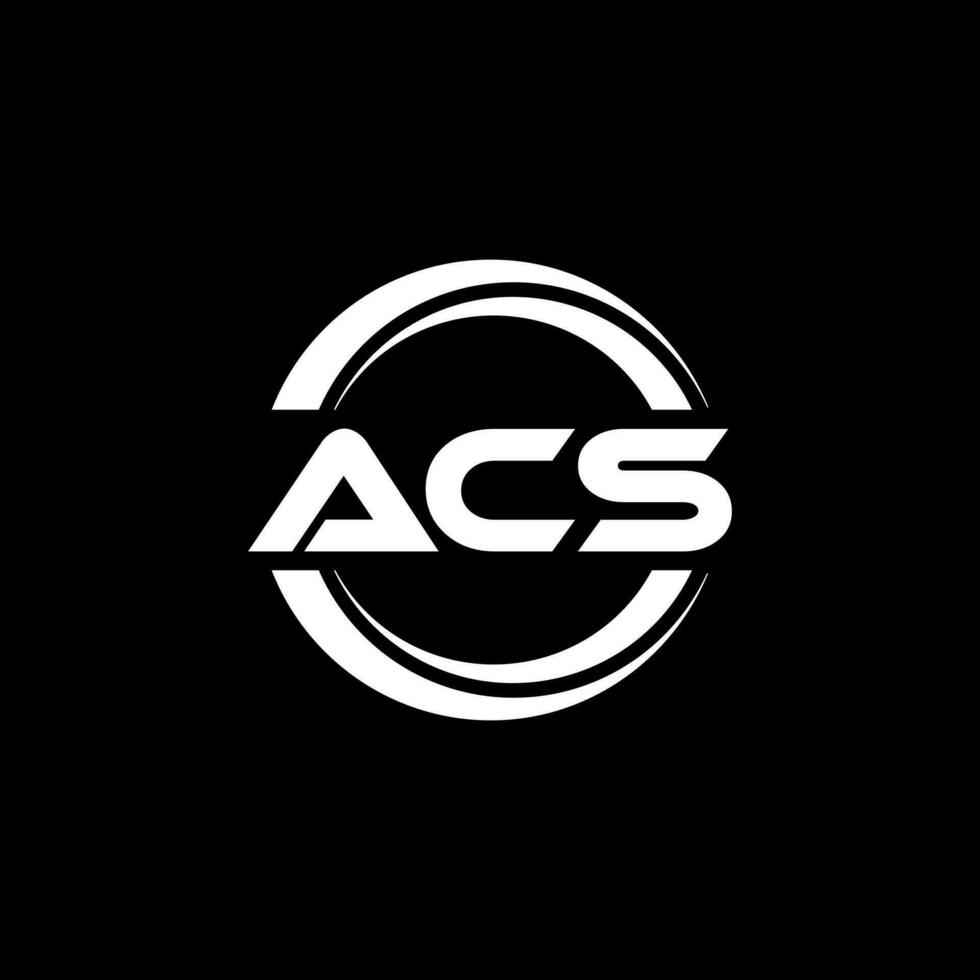 acs logo diseño, inspiración para un único identidad. moderno elegancia y creativo diseño. filigrana tu éxito con el sorprendentes esta logo. vector