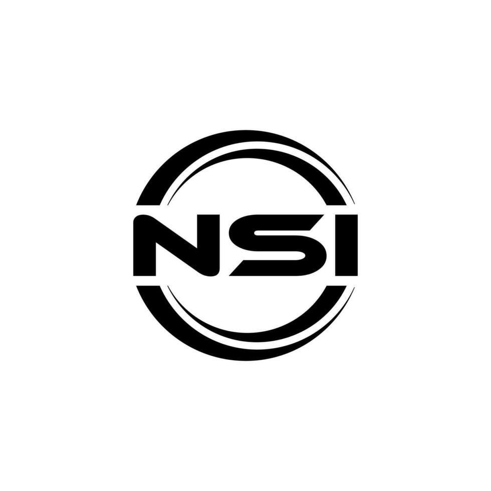 NSI Logo Design, Inspiration for a Unique Identity. Modern Elegance and Creative Design. Watermark Your Success with the Striking this Logo. vector