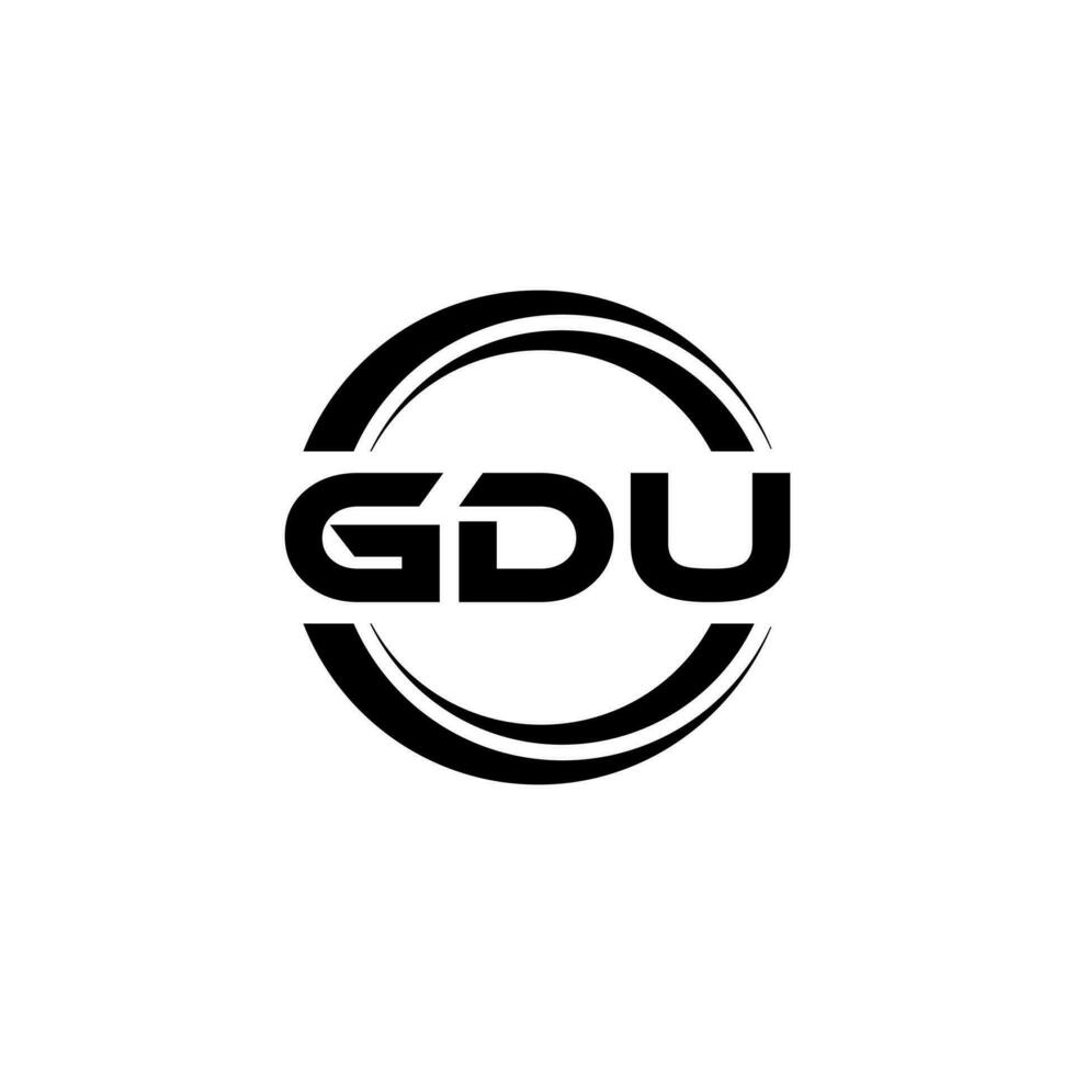 gdu logo diseño, inspiración para un único identidad. moderno elegancia y creativo diseño. filigrana tu éxito con el sorprendentes esta logo. vector