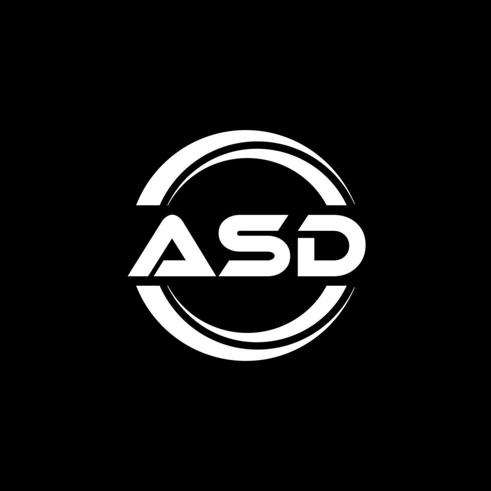 ASD Logo Design, Inspiration for a Unique Identity. Modern Elegance and Creative Design. Watermark Your Success with the Striking this Logo. vector