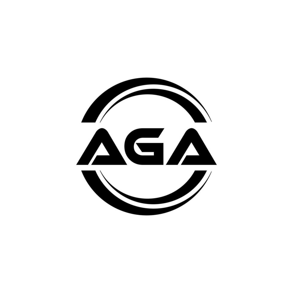 aga logo diseño, inspiración para un único identidad. moderno elegancia y creativo diseño. filigrana tu éxito con el sorprendentes esta logo. vector