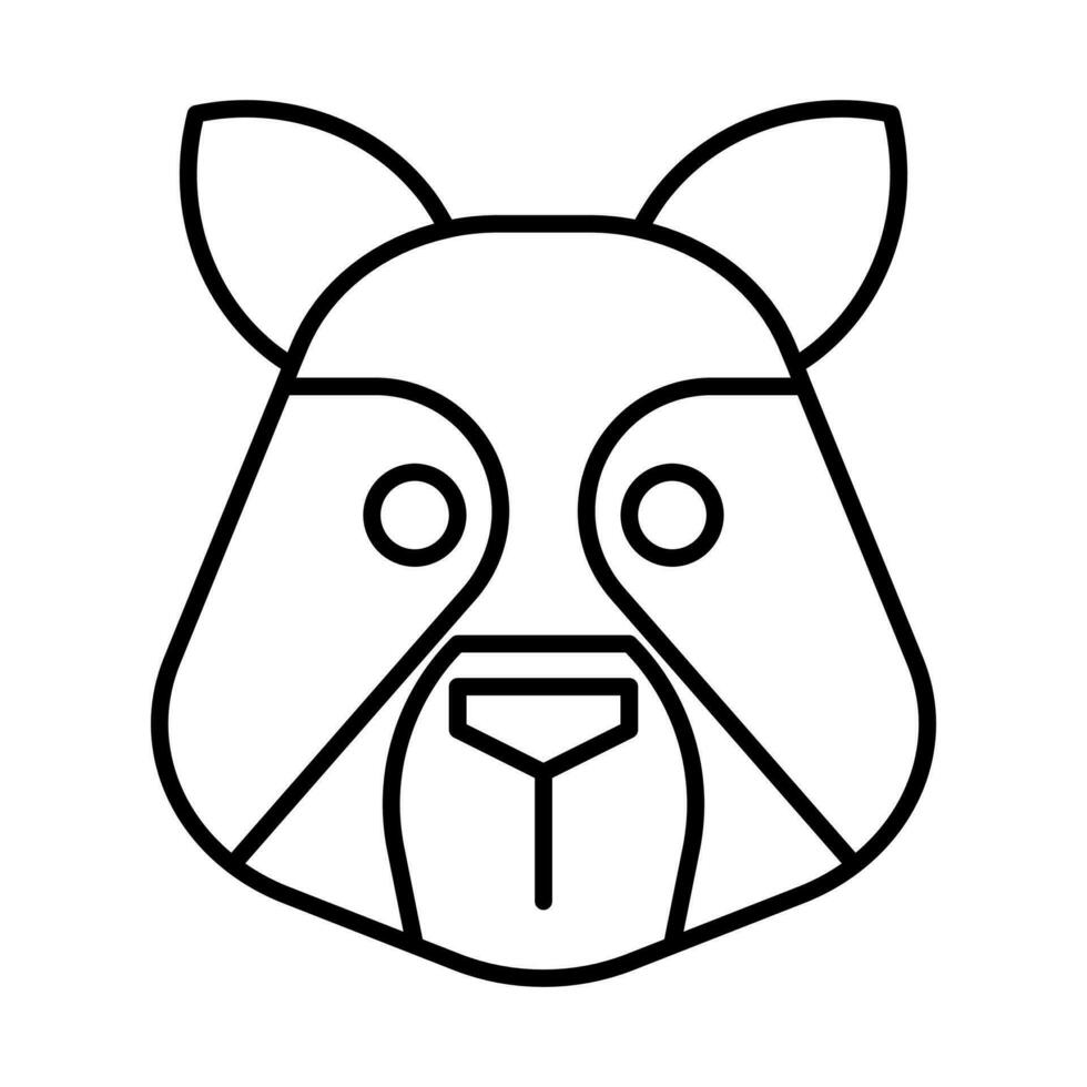 vector mapache icono, firmar, símbolo en línea estilo