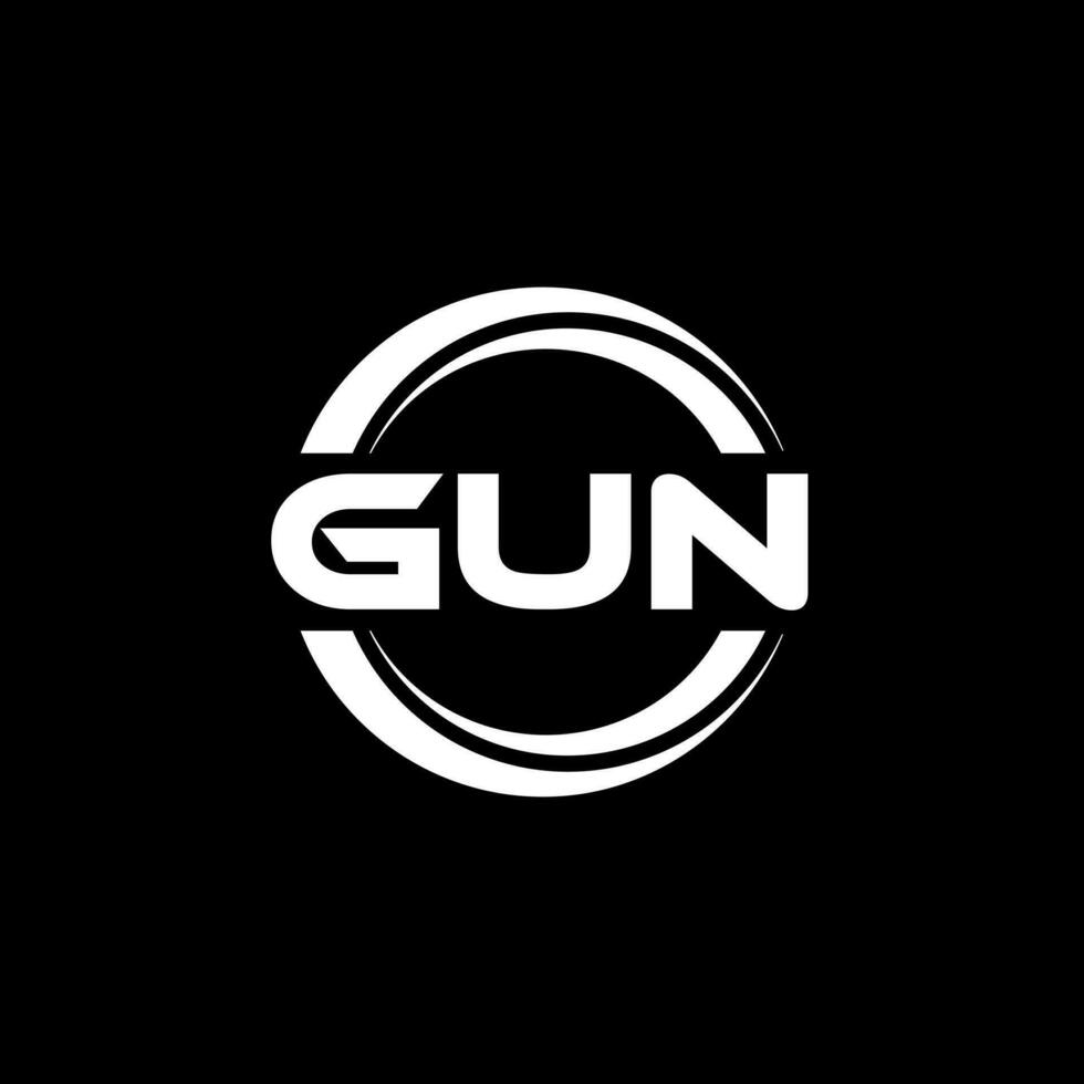 GUN Logo Design, Inspiration for a Unique Identity. Modern Elegance and Creative Design. Watermark Your Success with the Striking this Logo. vector