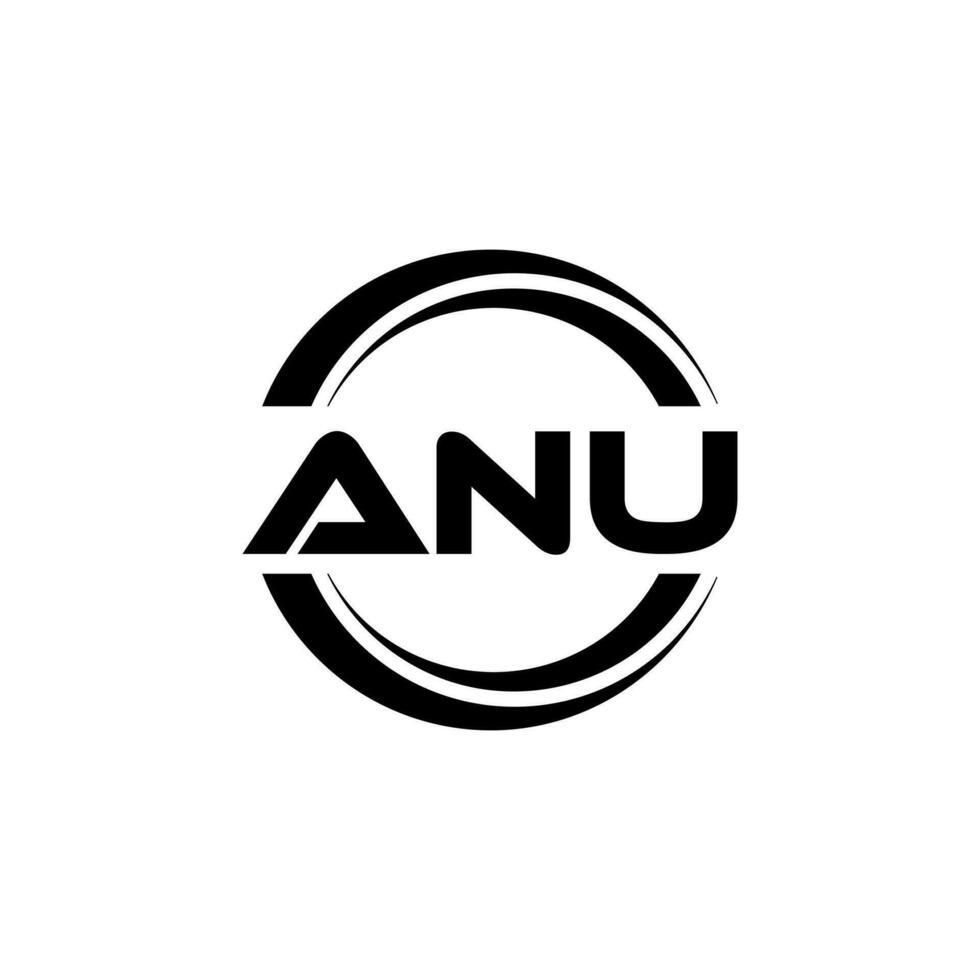 ANU Logo Design, Inspiration for a Unique Identity. Modern Elegance and Creative Design. Watermark Your Success with the Striking this Logo. vector