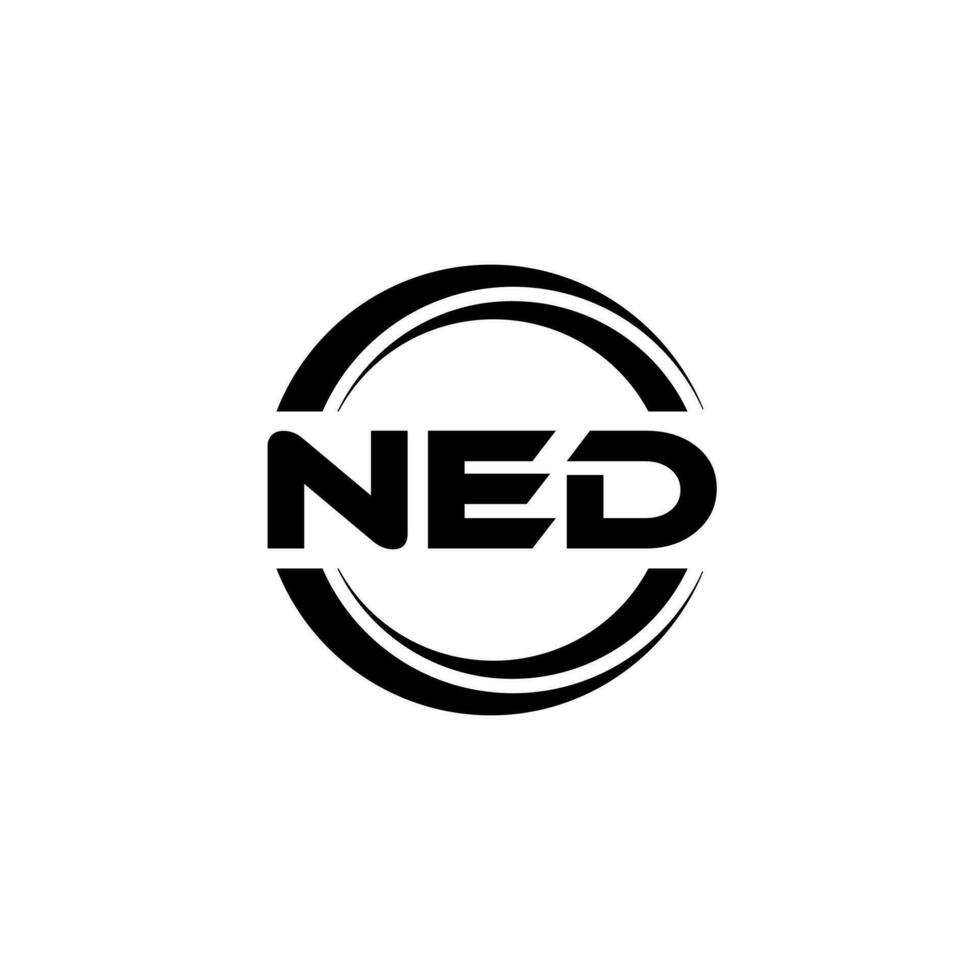 NED Logo Design, Inspiration for a Unique Identity. Modern Elegance and Creative Design. Watermark Your Success with the Striking this Logo. vector
