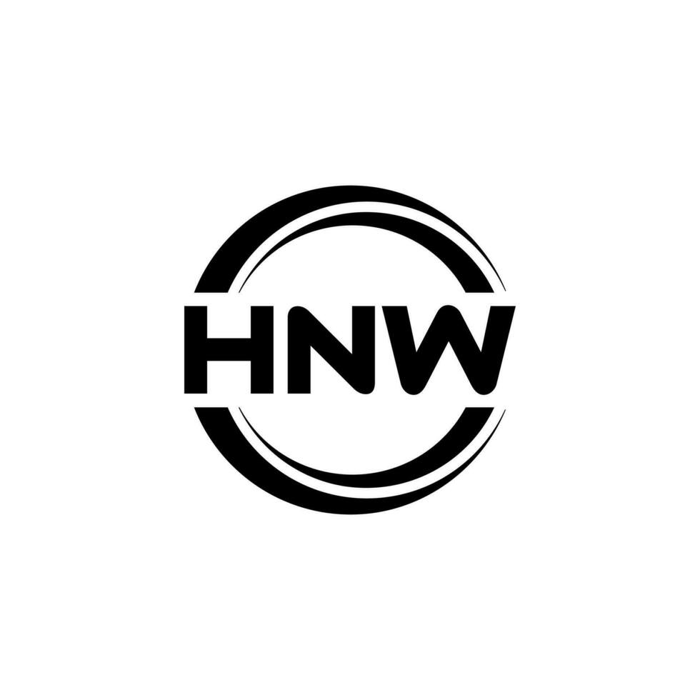 hnw logo diseño, inspiración para un único identidad. moderno elegancia y creativo diseño. filigrana tu éxito con el sorprendentes esta logo. vector