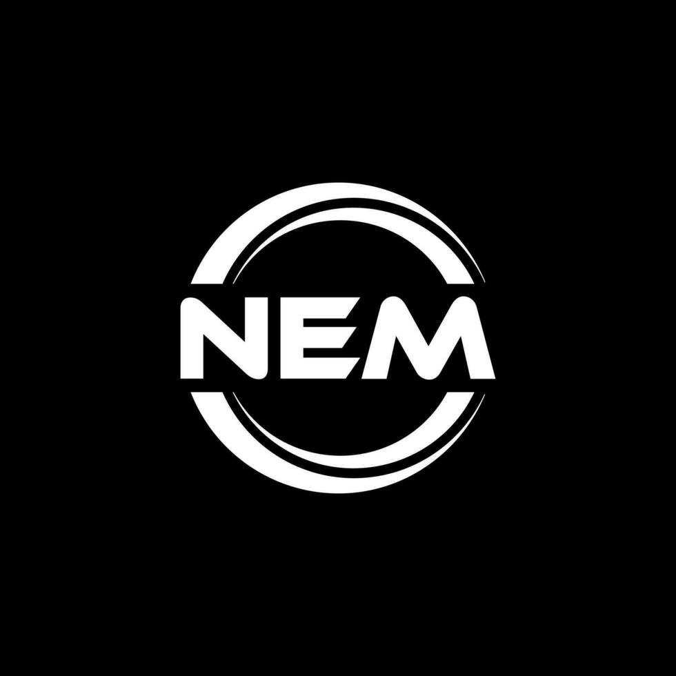 NEM Logo Design, Inspiration for a Unique Identity. Modern Elegance and Creative Design. Watermark Your Success with the Striking this Logo. vector