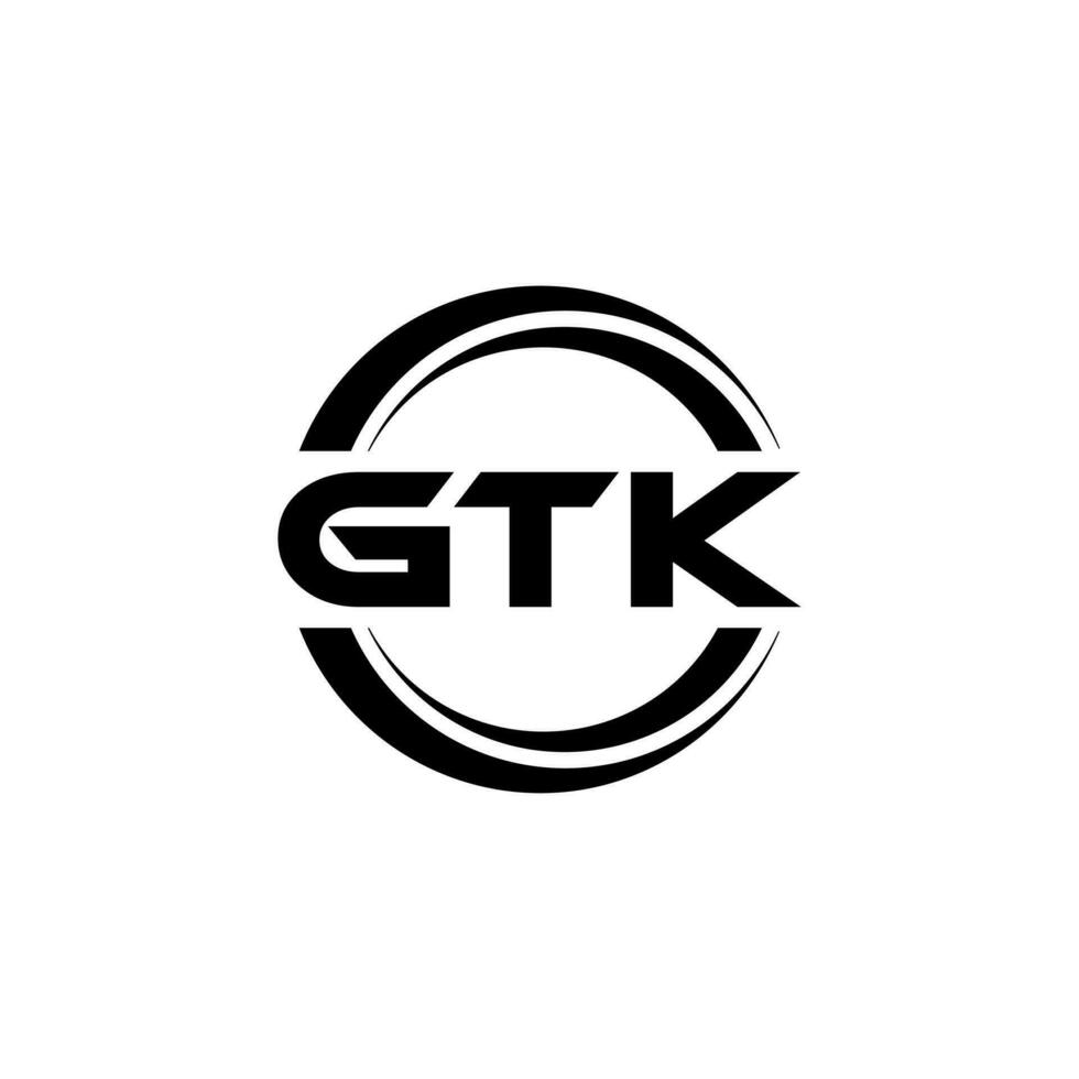 gtk logo diseño, inspiración para un único identidad. moderno elegancia y creativo diseño. filigrana tu éxito con el sorprendentes esta logo. vector