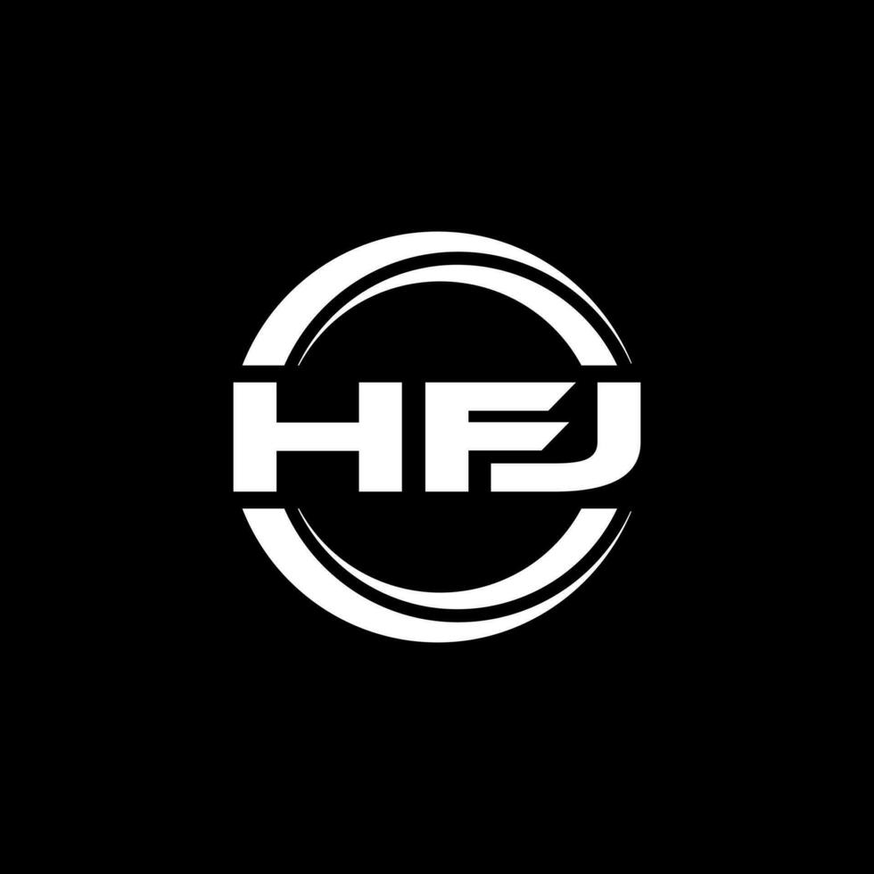 hfj logo diseño, inspiración para un único identidad. moderno elegancia y creativo diseño. filigrana tu éxito con el sorprendentes esta logo. vector