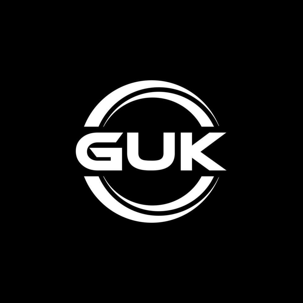 guk logo diseño, inspiración para un único identidad. moderno elegancia y creativo diseño. filigrana tu éxito con el sorprendentes esta logo. vector