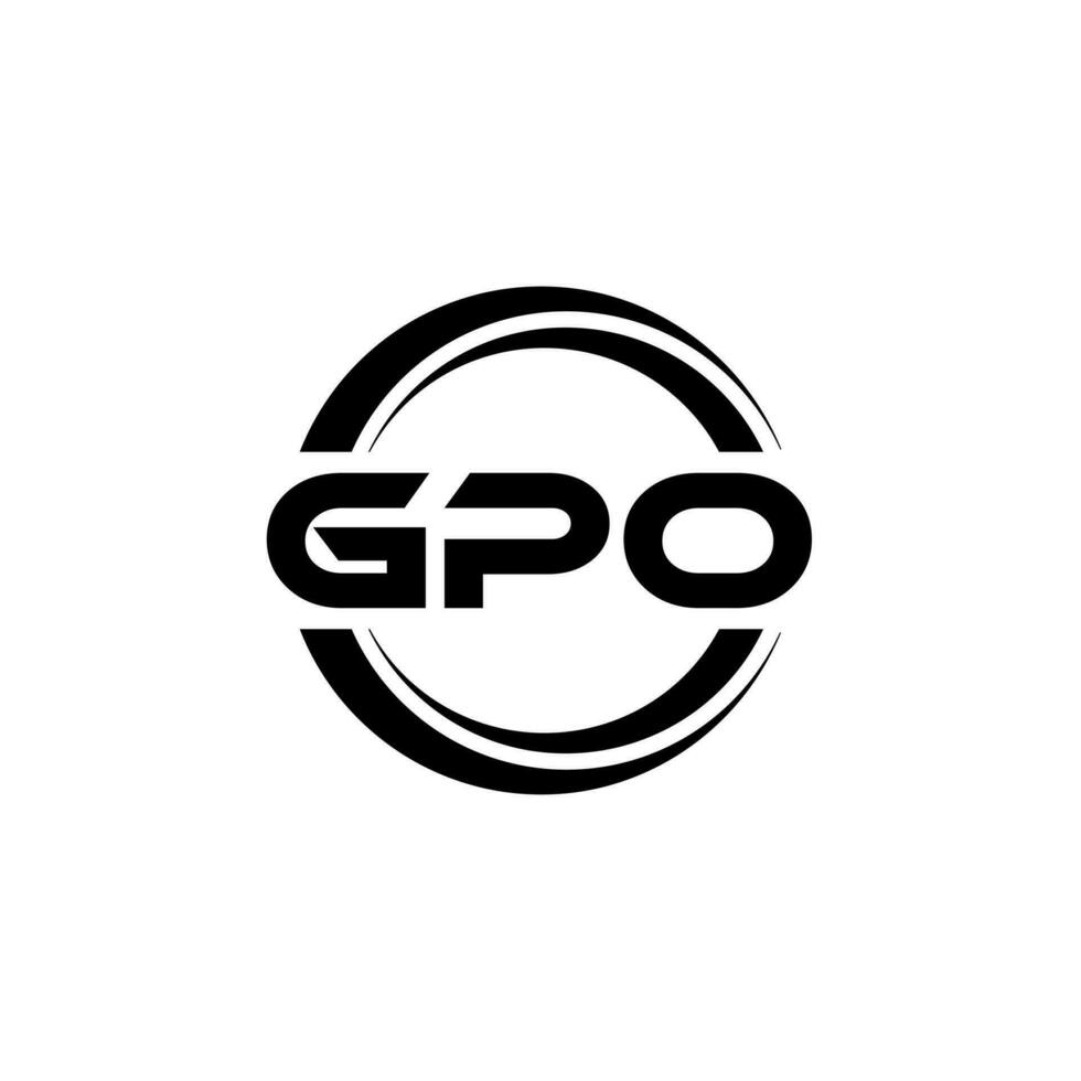 gpo logo diseño, inspiración para un único identidad. moderno elegancia y creativo diseño. filigrana tu éxito con el sorprendentes esta logo. vector