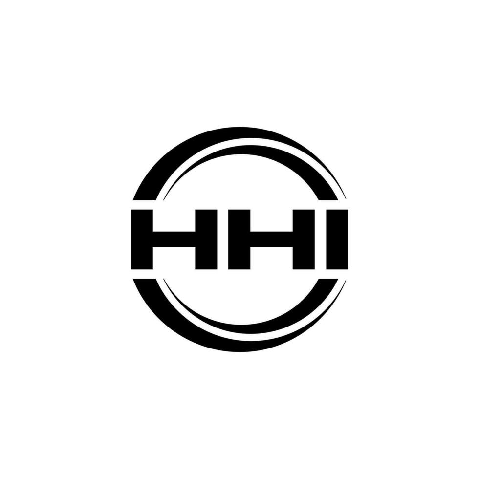 hhi logo diseño, inspiración para un único identidad. moderno elegancia y creativo diseño. filigrana tu éxito con el sorprendentes esta logo. vector