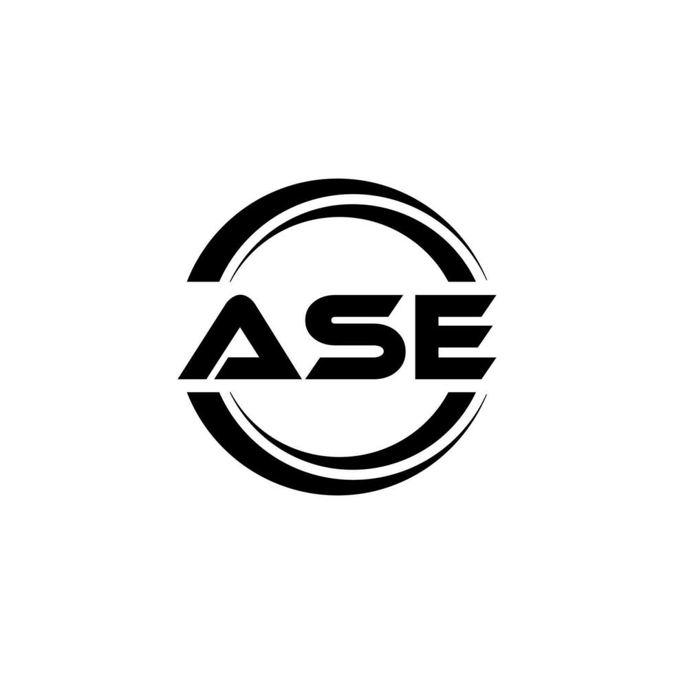 ASE Logo Design, Inspiration for a Unique Identity. Modern Elegance and Creative Design. Watermark Your Success with the Striking this Logo. vector