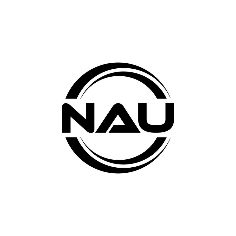 NAU Logo Design, Inspiration for a Unique Identity. Modern Elegance and Creative Design. Watermark Your Success with the Striking this Logo. vector