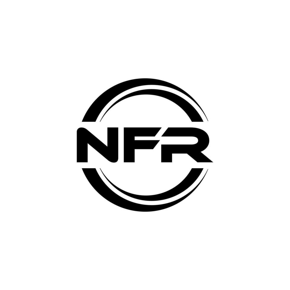 nfr logo diseño, inspiración para un único identidad. moderno elegancia y creativo diseño. filigrana tu éxito con el sorprendentes esta logo. vector