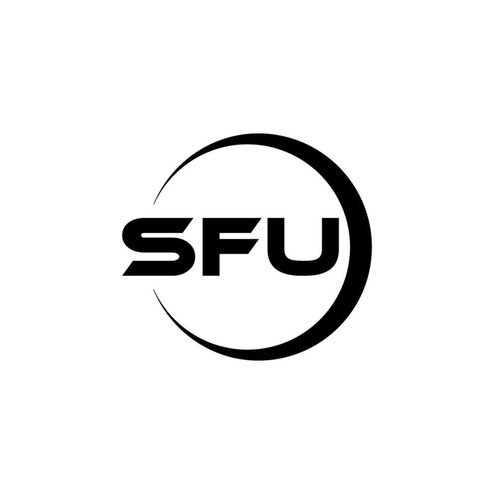 sfu logo diseño, inspiración para un único identidad. moderno elegancia y creativo diseño. filigrana tu éxito con el sorprendentes esta logo. vector