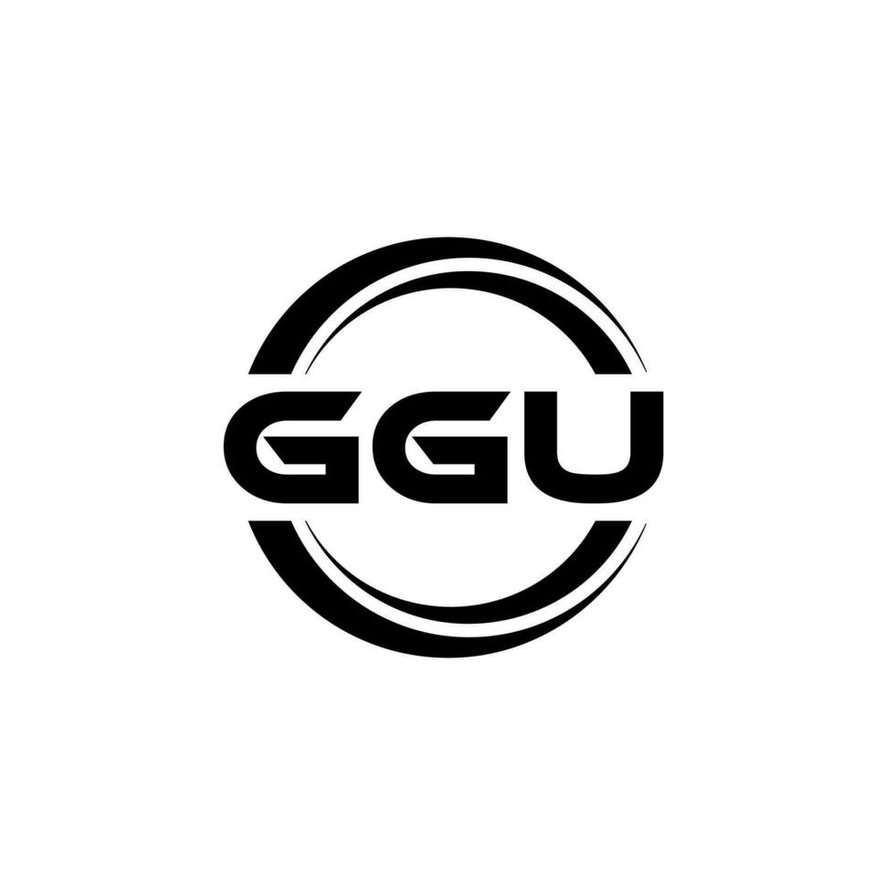 ggu logo diseño, inspiración para un único identidad. moderno elegancia y creativo diseño. filigrana tu éxito con el sorprendentes esta logo. vector