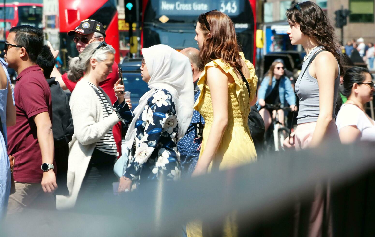 Most Beautiful Image of International Community Tourist People are Visiting Tower Bridge and River Thames at Central London Capital City of England Great Britain UK on Sunny Day of June 4th, 2023 photo