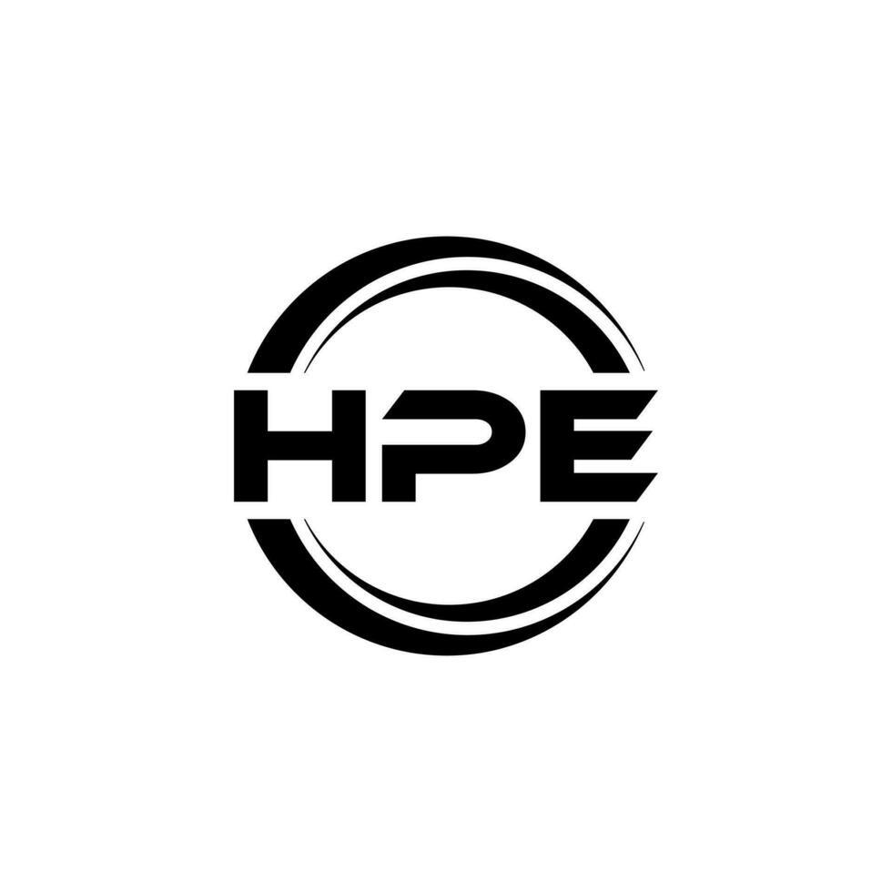 HPE Logo Design, Inspiration for a Unique Identity. Modern Elegance and Creative Design. Watermark Your Success with the Striking this Logo. vector