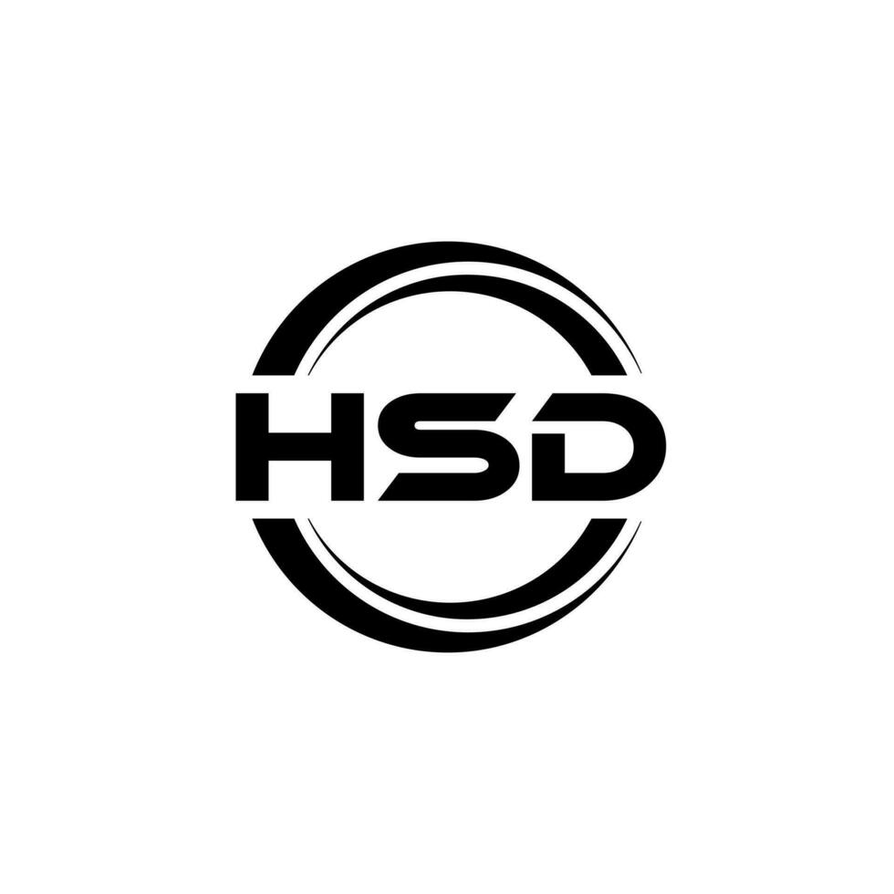 hsd logo diseño, inspiración para un único identidad. moderno elegancia y creativo diseño. filigrana tu éxito con el sorprendentes esta logo. vector