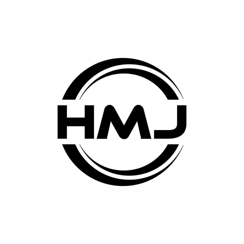 hmj logo diseño, inspiración para un único identidad. moderno elegancia y creativo diseño. filigrana tu éxito con el sorprendentes esta logo. vector