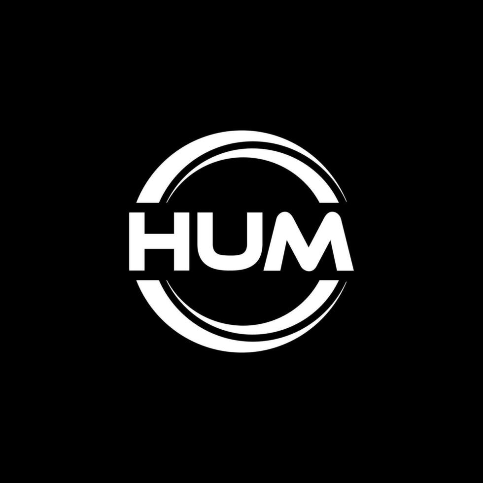 HUM Logo Design, Inspiration for a Unique Identity. Modern Elegance and Creative Design. Watermark Your Success with the Striking this Logo. vector