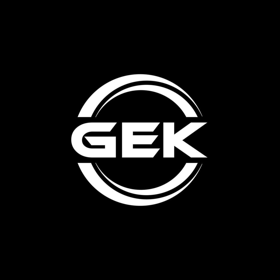 GEK Logo Design, Inspiration for a Unique Identity. Modern Elegance and Creative Design. Watermark Your Success with the Striking this Logo. vector