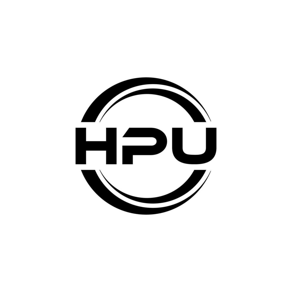 hpu logo diseño, inspiración para un único identidad. moderno elegancia y creativo diseño. filigrana tu éxito con el sorprendentes esta logo. vector