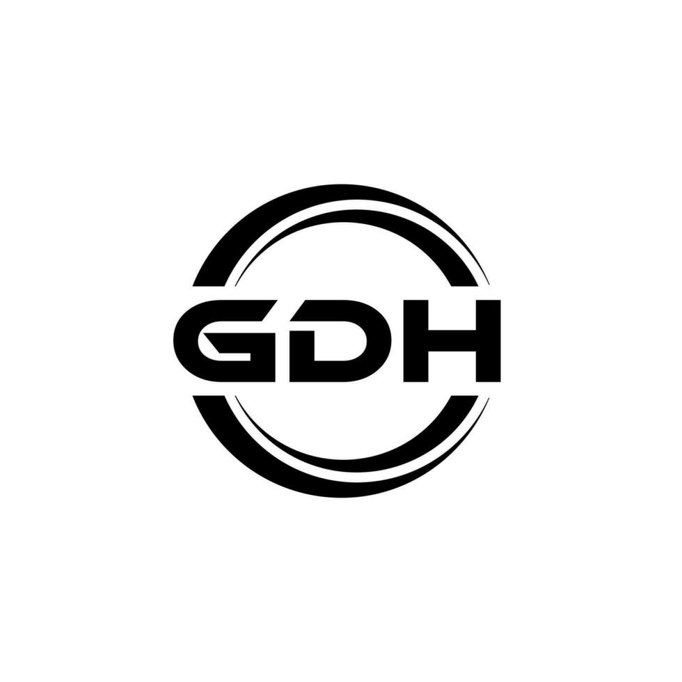 gdh logo diseño, inspiración para un único identidad. moderno elegancia y creativo diseño. filigrana tu éxito con el sorprendentes esta logo. vector