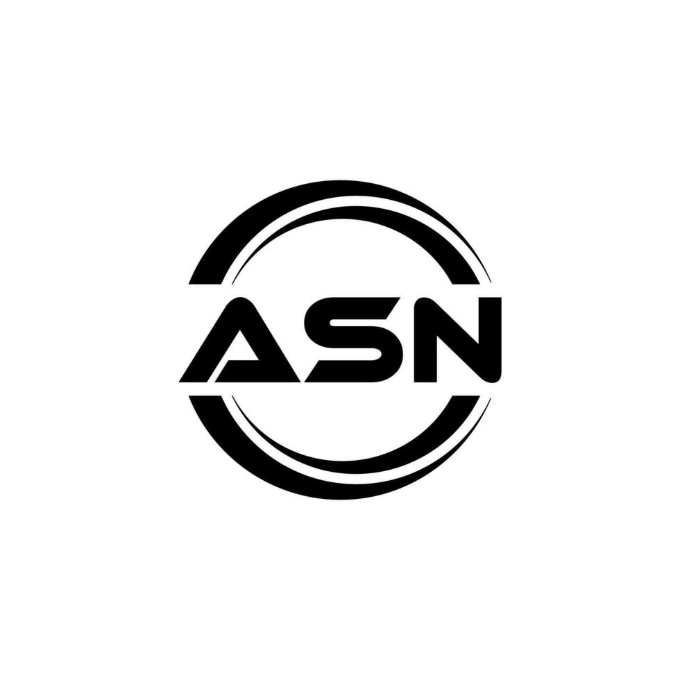 ASN Logo Design, Inspiration for a Unique Identity. Modern Elegance and Creative Design. Watermark Your Success with the Striking this Logo. vector