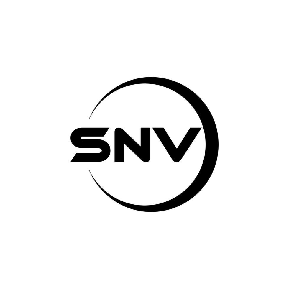 diseño del logotipo de la letra snv en illustrator. logotipo vectorial, diseños de caligrafía para logotipo, afiche, invitación, etc. vector