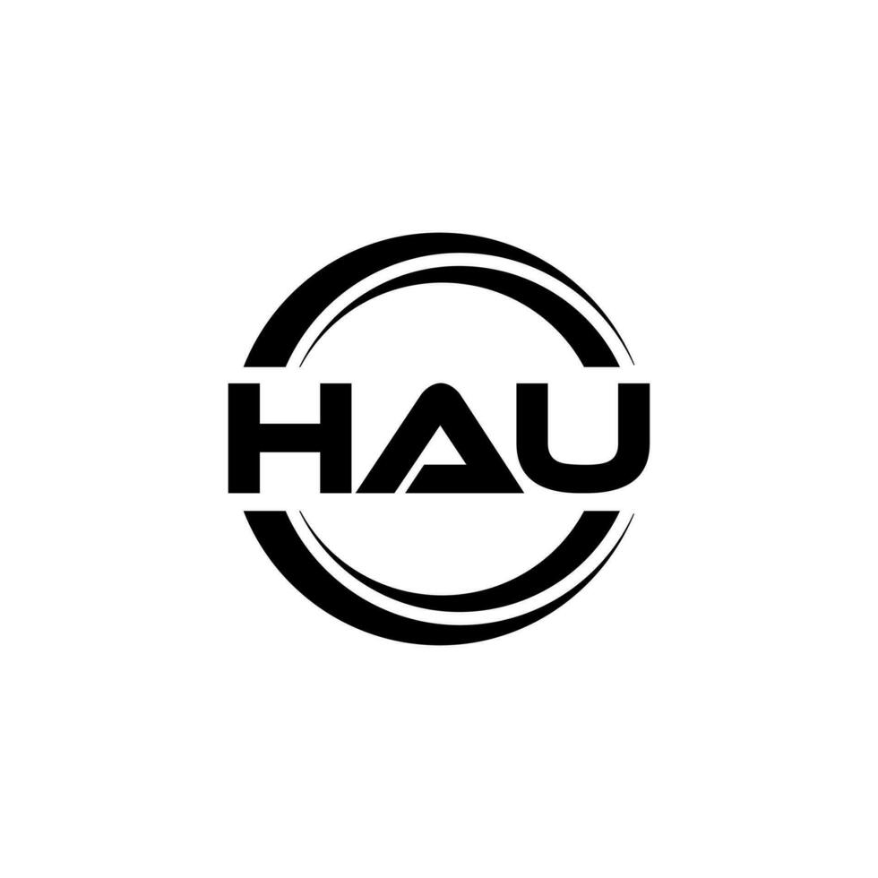 HAU Logo Design, Inspiration for a Unique Identity. Modern Elegance and Creative Design. Watermark Your Success with the Striking this Logo. vector