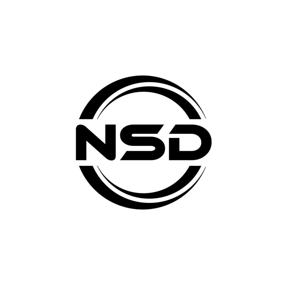 nsd logo diseño, inspiración para un único identidad. moderno elegancia y creativo diseño. filigrana tu éxito con el sorprendentes esta logo. vector