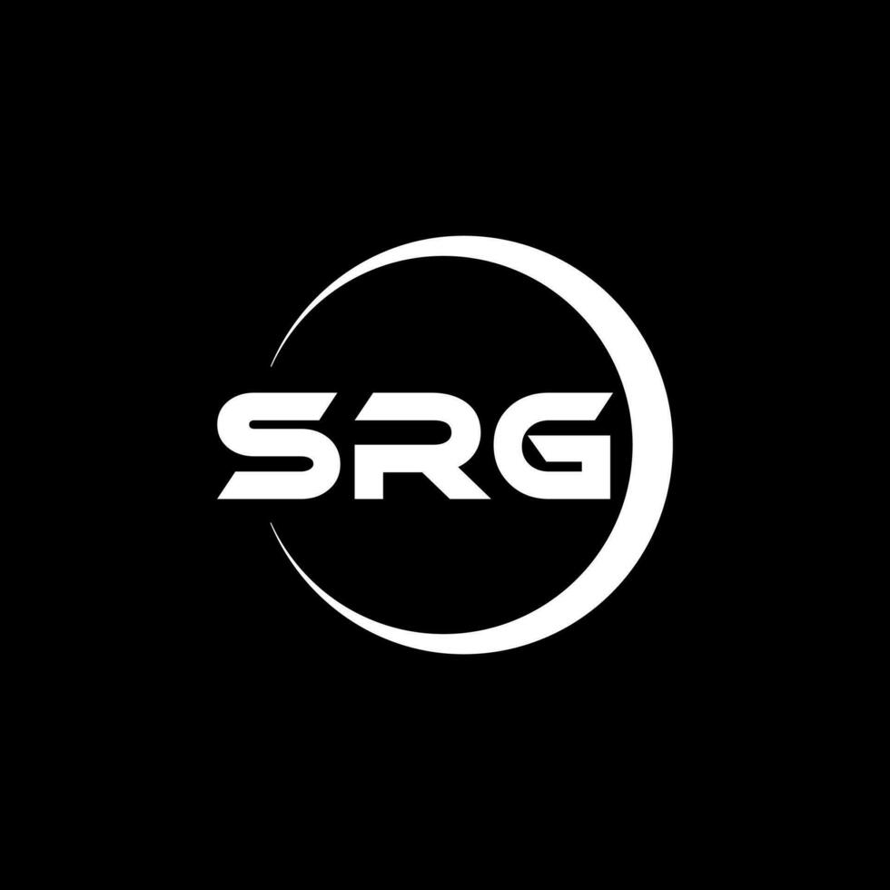 diseño de logotipo de letra srg con fondo blanco en illustrator. logotipo vectorial, diseños de caligrafía para logotipo, afiche, invitación, etc. vector