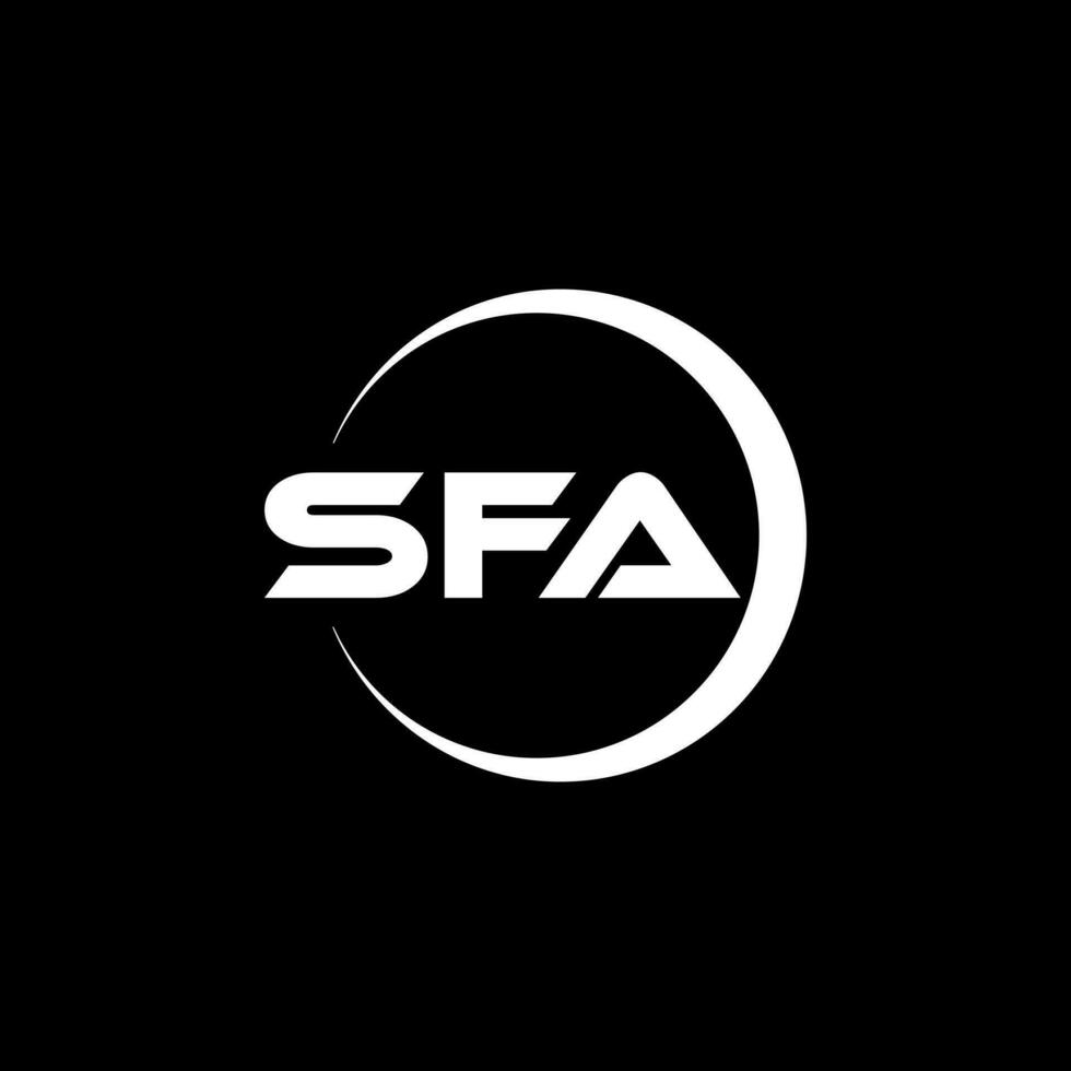 sfa logo diseño, inspiración para un único identidad. moderno elegancia y creativo diseño. filigrana tu éxito con el sorprendentes esta logo. vector