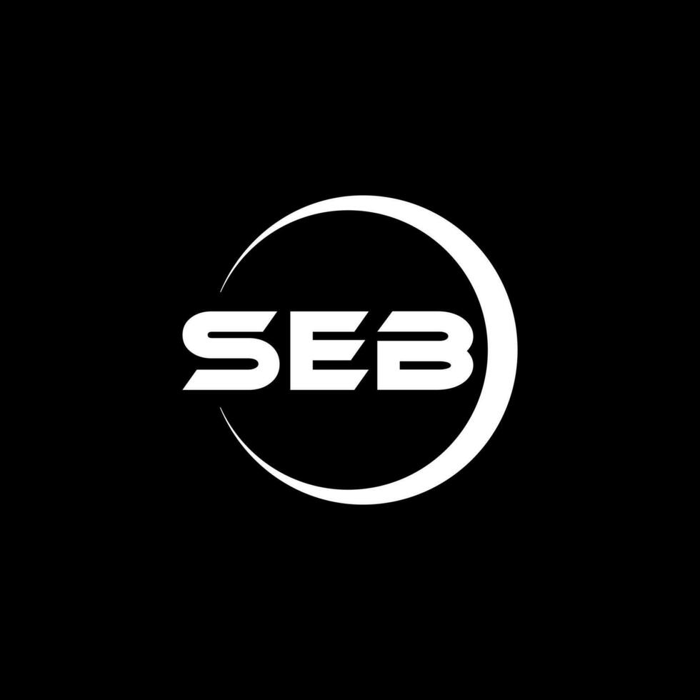 SEB letter logo design in illustrator. Vector logo, calligraphy designs for logo, Poster, Invitation, etc.