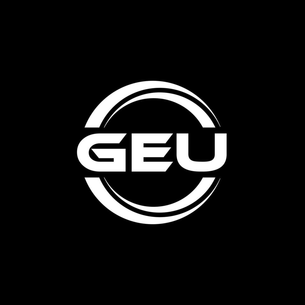 GEU Logo Design, Inspiration for a Unique Identity. Modern Elegance and Creative Design. Watermark Your Success with the Striking this Logo. vector