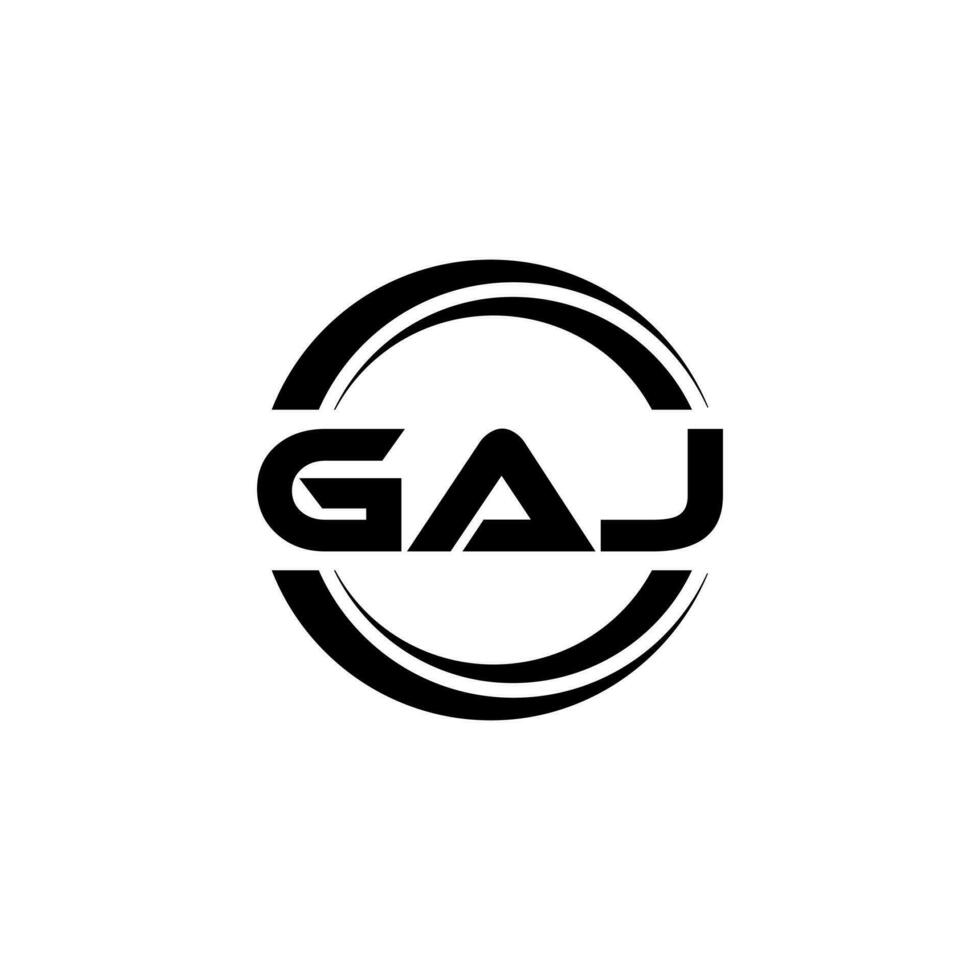 GAJ Logo Design, Inspiration for a Unique Identity. Modern Elegance and Creative Design. Watermark Your Success with the Striking this Logo. vector
