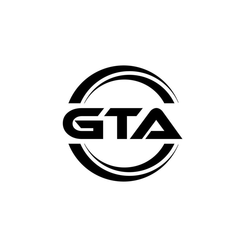 gta logo diseño, inspiración para un único identidad. moderno elegancia y creativo diseño. filigrana tu éxito con el sorprendentes esta logo. vector