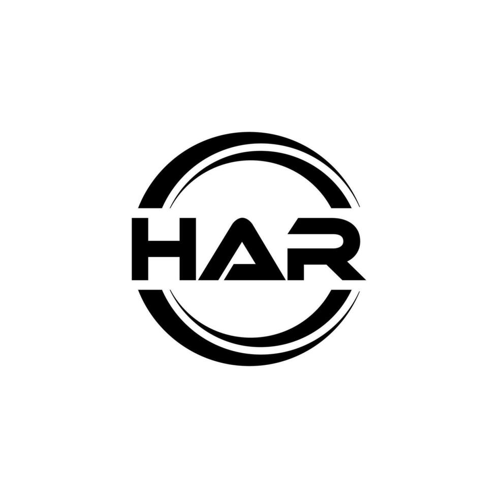 HAR Logo Design, Inspiration for a Unique Identity. Modern Elegance and Creative Design. Watermark Your Success with the Striking this Logo. vector