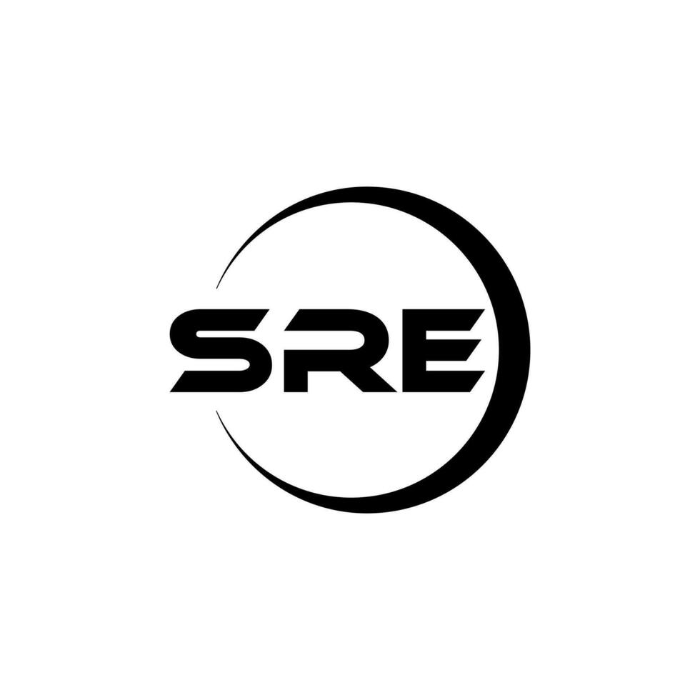 SRE letter logo design with white background in illustrator. Vector logo, calligraphy designs for logo, Poster, Invitation, etc.