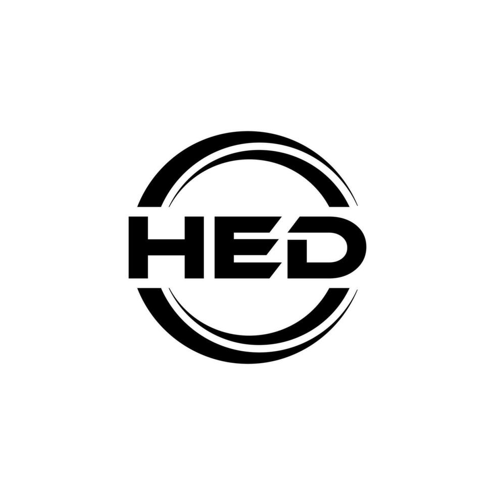 HED Logo Design, Inspiration for a Unique Identity. Modern Elegance and Creative Design. Watermark Your Success with the Striking this Logo. vector